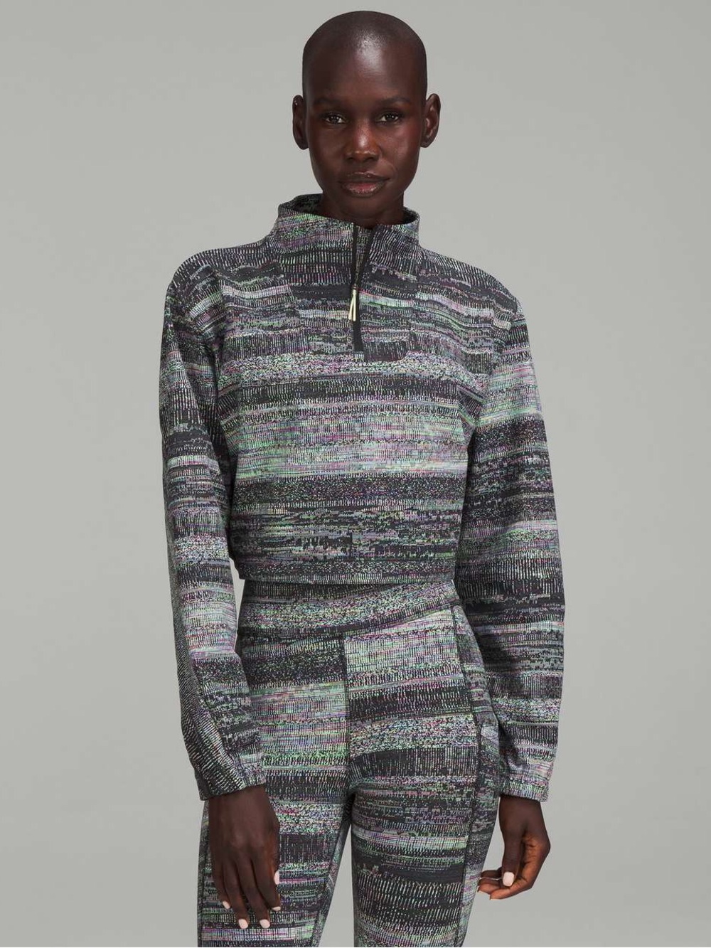 Lululemon Lab Jacquard Cropped Half Zip
